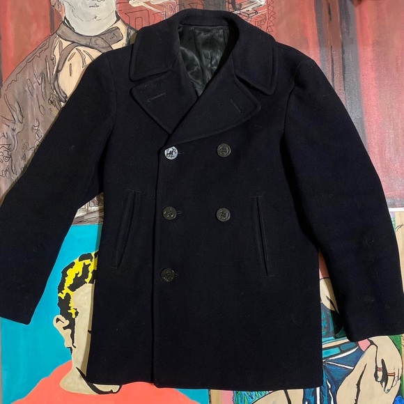 Vintage Other - Vintage Navy Wool Peacoat